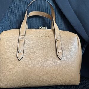 Poppy & Peonies Tan Satchel